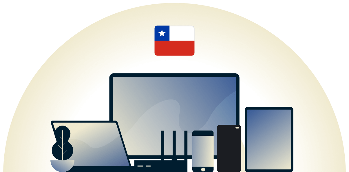 Chileense VPN die verschillende apparaten beschermt.